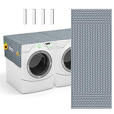 2 Pcs Washer and Dryer Top Mat Cover, Non-Slip Washer and Dryer Covers for Top Protector, Dust-proof Washing Machine Cover Washer Dryer Top Covers