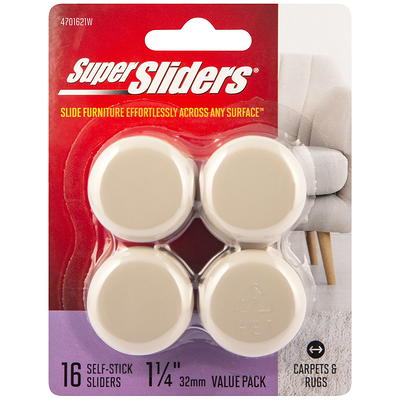 Scotch 8-Pack 3-1/2 In Round Plastic Carpet Furniture Slider in