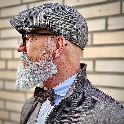 IZUS 20's Themed Party Newsboy-Caps for Men - Herringbone Newsboy