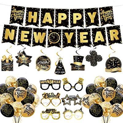 6 Pcs Happy New Year 2024 Party Decor Paper Glasses, 2024 Gold Glitter  Cheers New Years Glasses 2024 New Years Eve Birthday Party Supplies