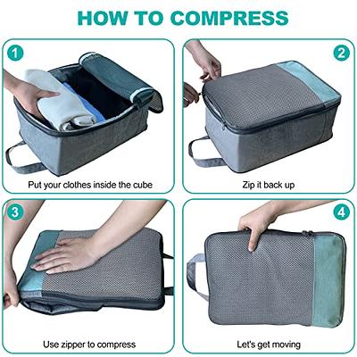 Compression Packing Cubes for Suitcases, 7 Set Travel Organizer Cubes for  Travel Essentials, Expandable Luggage Suitcase Organizer Bags Set,  Lightweight Packing Cube Organizers as Travel Accessories - Yahoo Shopping