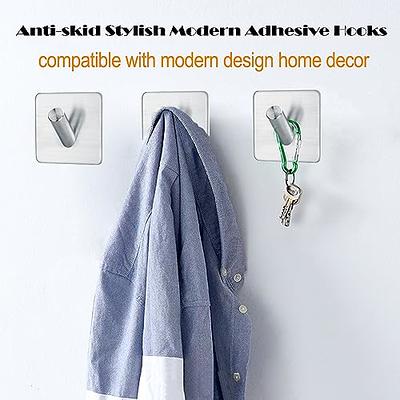 Rise Age Adhesive Hooks Heavy Duty Waterproof in Shower Hooks for Hanging Loofah, Towels, Clothes, Robes for Bathroom Removable Adhesive Wall Hooks