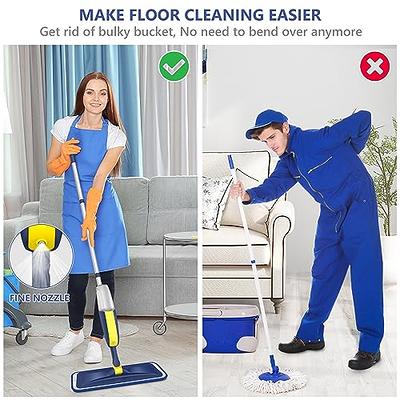 Spray Mop for Floor Cleaning, HOMTOYOU Floor Mop with a Refillable Bottle  and 3 Washable Microfiber Pads, Dry Wet Spray Mop for Home Kitchen Hardwood