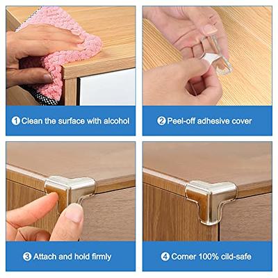 4 Pcs Clear Edge Bumpers for Baby Safety from Table Corners, Impact  Absorbent Furniture Corner Guards