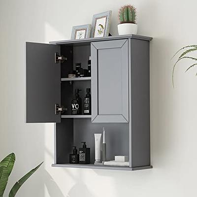 Spirich Bathroom Wall Cabinet with Glass Doors, Small Hanging Medicine  Cabinet Wall Mounted, Wood Wall Storage Organizer Space Saver, Espresso -  Yahoo Shopping