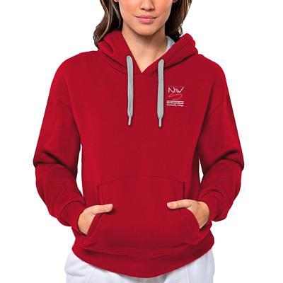 Antigua Women's Atlanta Braves Gray Victory Hooded Pullover