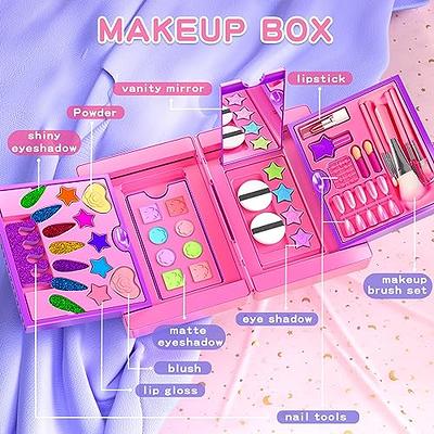 Kids Makeup Kit for Girl - Washable Make Up for Little Girls, Child Play  Real Makeup Set, Non Toxic Toddlers Pretend Cosmetic Kits, Age 3+ 5 6 8 10  12