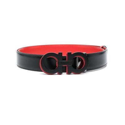 Gancini-buckle reversible belt