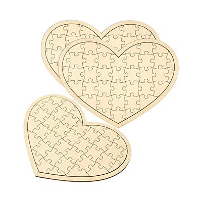 3 Pack Blank Wooden Heart Shaped Jigsaw Puzzle 11.2x8.4 Inch Unfinished  Wooden Puzzle Board Wooden Heart Shaped Canvas for DIY - Yahoo Shopping