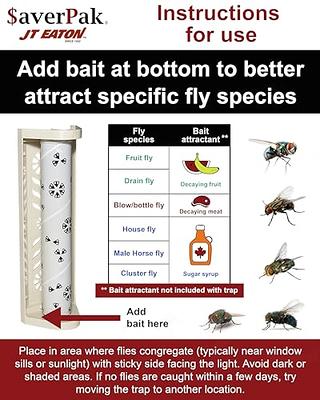 BLACK+DECKER Fly Traps Outdoor & Fruit Fly Traps for Indoors- Hanging Fly  Trap Paper Roll- Sticky Glue Paper for Flies, Gnats, Mosquitoes & Other