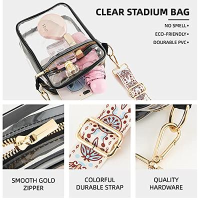  WEIMZC Clear Crossbody Bag Stadium Approved, Adjustable  Shoulder Strap Clear Purse Bag for Concerts Sports Events Festivals(Color1)  : Sports & Outdoors