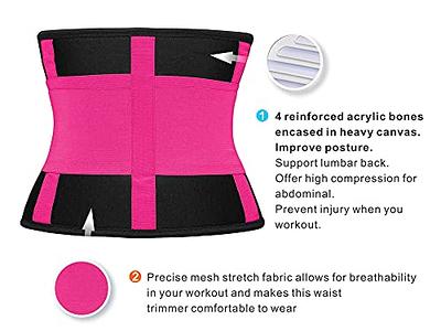 FeelinGirl Women Neoprene Workout Waist Trainer Corset Cincher Trimmer Belt  Slimming Workout Body Shaper Rose Red XXL - Yahoo Shopping