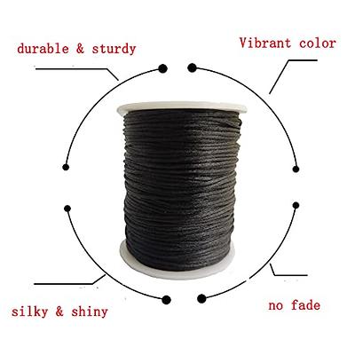 Xiezyu 1.5mm Nylon Satin Cord Thread Beading String for Macrame