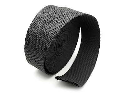 CRAFTMEMORE Black Webbing, Natural Cotton Webbing, Ribbon for Arts