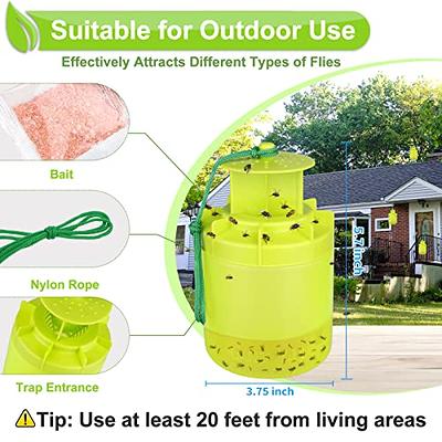 Hanging Fly Stick Traps Outdoor and Indoor Fly Trap with Hanging Hook Pest  Contr