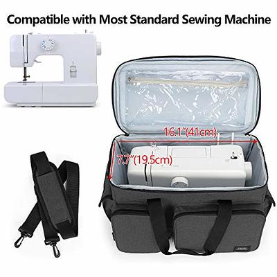  Teamoy Sewing Machine Carrying Case with Top Wide Opening, Sewing  Machine Bag Compatible with Brother Sewing Machines and Parts,Blue