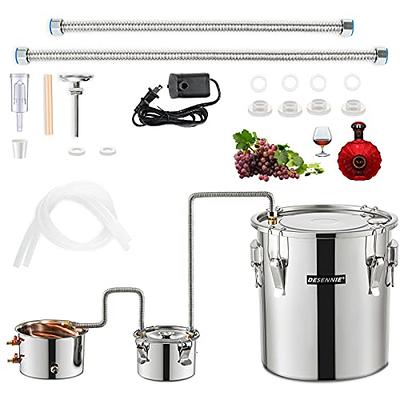 DESENNIE Shine Still Alcohol Distiller Home Brewing Distillery Kit 8 Gallon  with Stainless Pot and Thumper Keg Water Pump Copper Coil for DIY Whisky  Brandy Wine Making Extracting Essential Oil - Yahoo Shopping
