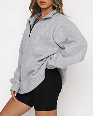 Dyegold Oversized Half Zip Pullover Women Ladies Collared Hoodies Oversized  Hoodies Hoodie Fall Outfits Long Sleeve ​Christmas ​Half Zip Sweatshirt  Women ​Holiday Gift Finder 