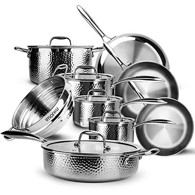 CAROTE 14pcs Pots and Pans Set, Ceramic Cookware Set Detachable Handle