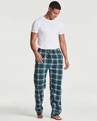 Fruit Of The Loom Men's Long Sleeve Microfleece Top and Flannel Pajama Pant  Set 