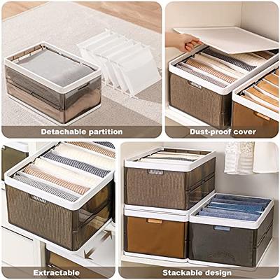 MDesign Stackable Kitchen Storage Bin Box with Pull-Out Drawer, XLarge - 4  Pack