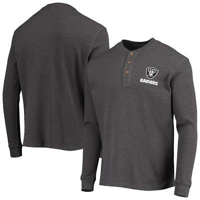 Men's '47 Heathered Gray Las Vegas Raiders Franklin Wooster Throwback Long Sleeve Hoodie T-Shirt Size: Medium