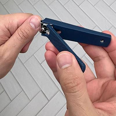 Comfort Hold Nail Clippers Non-Slip Ribbed Cushion Sure Grip Clipping  Catcher Toenails Finger Nail Cutter Sharp Trimmer Stainless Steel Men Women