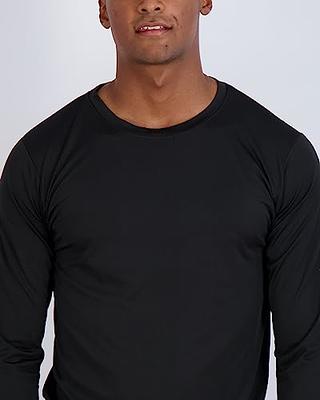 Men's Dry-Fit Moisture Wicking Performance Long Sleeve T-Shirt, UV Sun  Protection Outdoor Active Athletic Crew Top S-2XL 