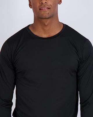 Real Essentials 4 Pack: Men's Dry-Fit Moisture Wicking Performance Long  Sleeve T-Shirt, UV Sun Protection Outdoor Active Top