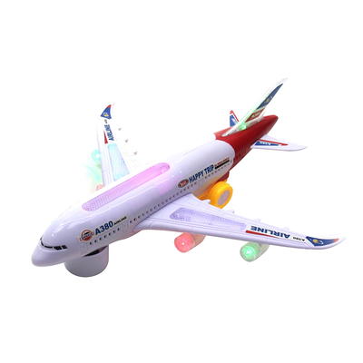 2 Pack Airplane Toys for Kids, Bump and Go Action, Toddler Toy Plane with LED Flashing Lights and Sounds for Boys & Girls 3 -12 Years Old, Blue