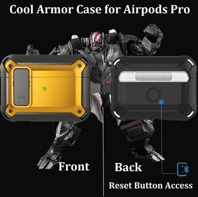 Olytop for Airpods Pro 2/1 Case Cover 2019/2022/2023, [Secure Lock] Armor  Case for Apple Airpod Pros 2nd/1st Generation- Rugged Cool Protective Cover