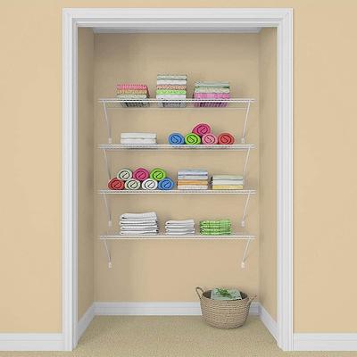 14 in. D x 25.375 in. W x 84 in. H White Shoe Storage Tower Wood Closet  System Kit