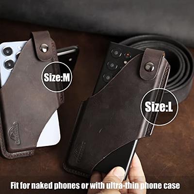 Topstache Leather Phone Holster,Samsung S23 S22 Belt Holder, iPhone 14  Pro,iPhone 14 Leather Phone Case,Universal Phone Pouch for Belt,Leather  Phone