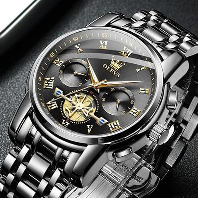 Taxau Simple Watches for Men Stainless Steel Strap Watches Men Water  Resistant Watch Classic Easy to Read Men's Date Watch Analog