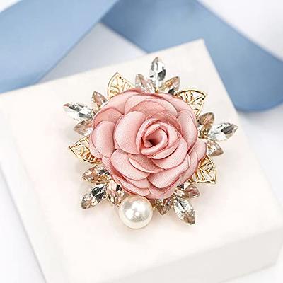 Crystal Flower Brooch Lapel Pin Rhinestone Jewelry Women Wedding