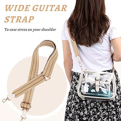 Missnine Clear Bag Stadium Approved PVC Crossbody Purse for Women  Transparent Shoulder Concert Bag with Guitar