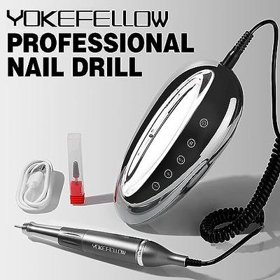 YOKE FELLOW Nail Drill Machine, 40000RPM Professional Rechargeable Portable  Electric Efile Drill Machine for Nail Art Manicure/Pedicure Grey - Yahoo  Shopping