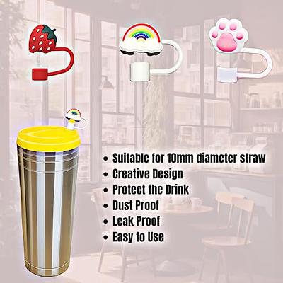 4PC Straw Cover Cap for Stanley Cup, Food-Grade Silicone Straw