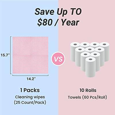 Elinnee Reusable Cleaning Cloths Dish Paper Towels, Domestic Cleaning Towels, Multipurpose Quick-Dry Rag Dish Cloths Heavy Duty Handy Wipes for