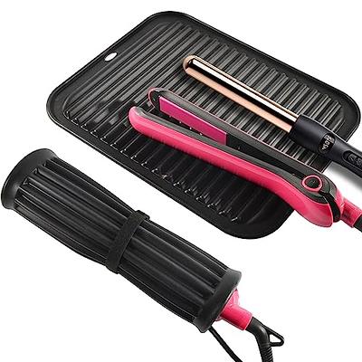 2 Pack Silicone Heat Resistant Mat for Curling Hot Iron Hair Tools