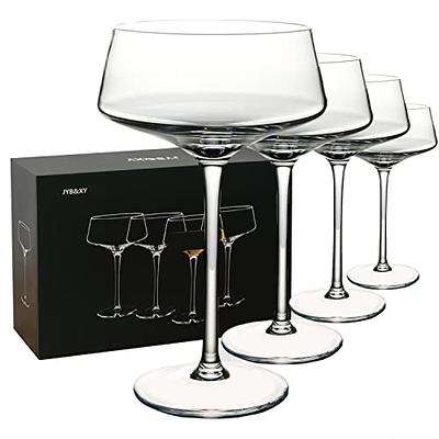 Martini Glasses Set of 2,Cocktail Glasses, Hand Blown Premium