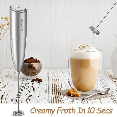 Hand Mixer Milk Frother for Coffee - Dutewo Frother Handheld Foam Maker for  Lattes, Electric whisk Drink Mixer Mini Foamer for Cappuccino, Frappe,  Matcha, Hot Chocolate Grey - Yahoo Shopping