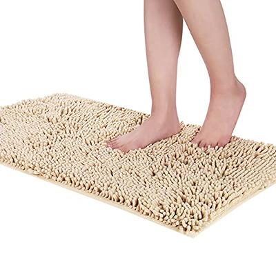 Yimobra Chenille Striped Bathroom Rug Mat, Luxury Extra Thick and Soft  Shaggy Microfiber Bath Rugs, Absorbent, Non-Slip, Machine Washable, Plush Bath  Mats for Bathroom Floor, 32 x 20, Camel - Yahoo Shopping