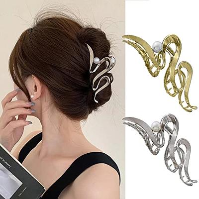 VAGHBHATT Metal Multi Design Hair Claw Clips for Women, Hair Catch Banana Clips  Hair Clips for Women Clamp Hair Accessories for Girls Women Pack of 6 (4.5  * 4.3 CM Size) Hair