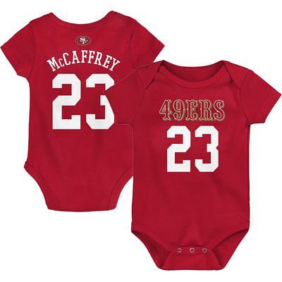 Men's Nike Christian McCaffrey Scarlet San Francisco 49ers Player Name &  Number T-Shirt