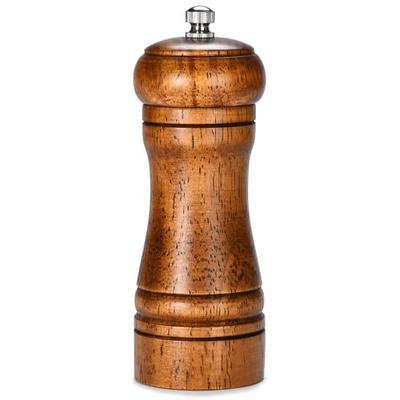 Gulex Wood Pepper Grinder Pepper Mill,Adjustable Coarseness 8 inch Wooden Peppermill, Ceramic Grinding Mechanism Salt Mill Refillable (1 Pack)