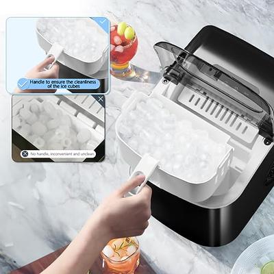 Ice Makers Countertop, Self-Cleaning Function, Portable Electric Ice Cube  Maker Machine, 9 Pebble Ice Ready