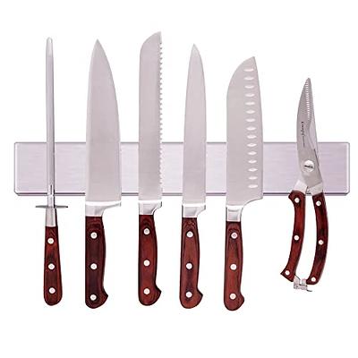 Knife Set with Magnetic Bar, Colorful 10-Piece Stainless Steel Kitchen  Tools, Magnet Bar for Storage and Organization - Chef Knives by Classic  Cuisine