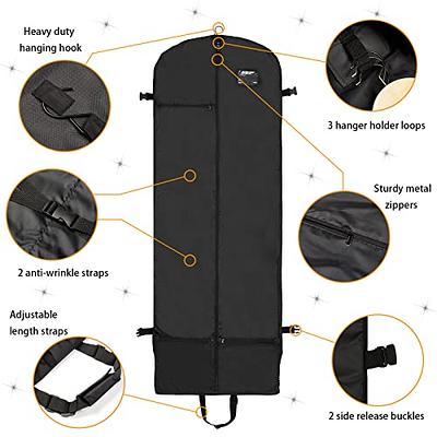 Women Travel Garment Bag, 60'' Dress Bag for Gowns Long, Extra