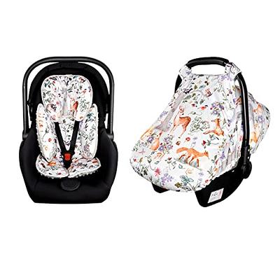 TOYMIS Car Seat Cover for Baby, 2-in-1 Universal Baby Car Seat Cover with  Privacy Sun Shade & Bug Net, Full Covers Encrypted Net for Baby Car Seat